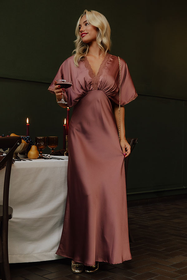Eternal Elegance Satin Maxi Dress Image - 1
