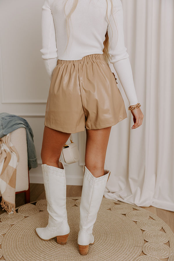 The Kendal High Waist Faux Leather Shorts Image 5