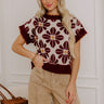 Cherished Moment Floral Knit Sweater Top Image 1