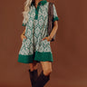 Brunch Plans Ready Eyelet Mini Dress in Hunter Green Image - 1