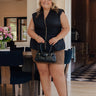 Chic Ensemble Peplum Top in Black Curves Image - 1