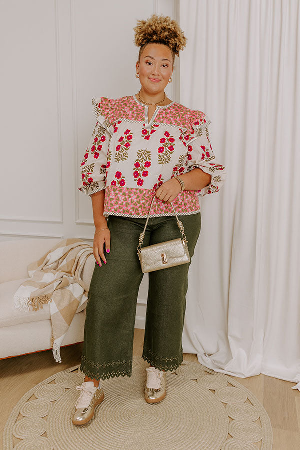 Flower Picking Ruffle Top Curves