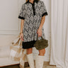 Brunch Plans Ready Eyelet Mini Dress in Black Image 1