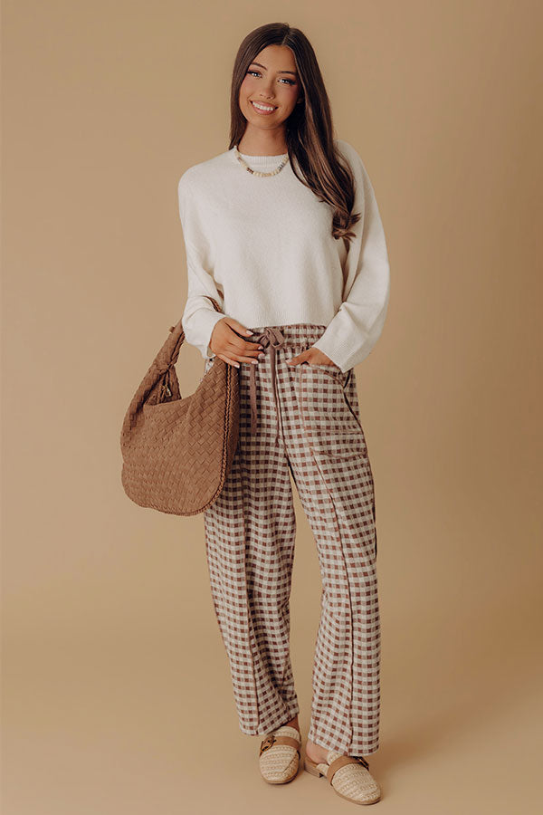 Comfy Chic Knit Crop Sweater Top in Cream Image - 2