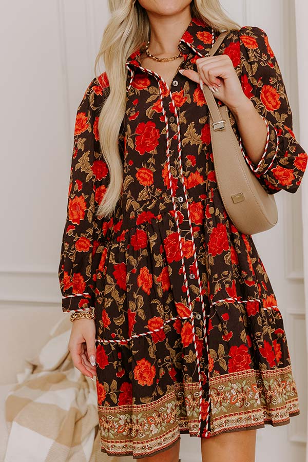 Boho Chic Floral Mini Dress Image 3