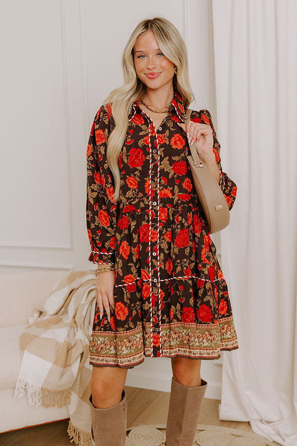 Boho Chic Floral Mini Dress Image 4