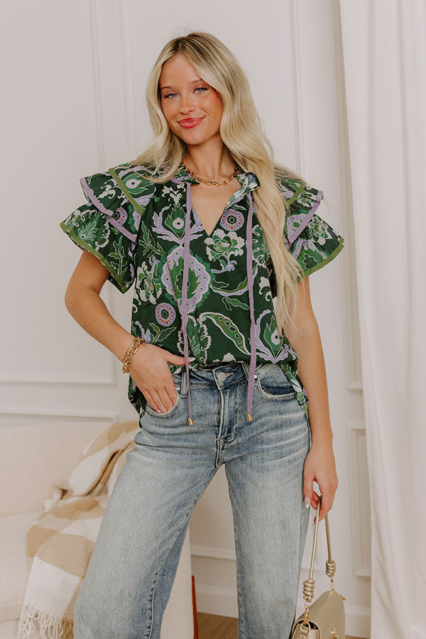 Pretty And Poised Floral Top Image 3