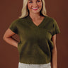 Hayride Cutie Knit Sweater Top in Olive Image - 1