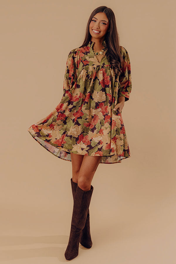 Pick Of The Patch Floral Mini Dress Image - 1