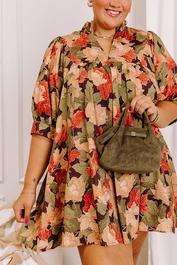 Pick Of The Patch Floral Mini Dress Curves Image 4