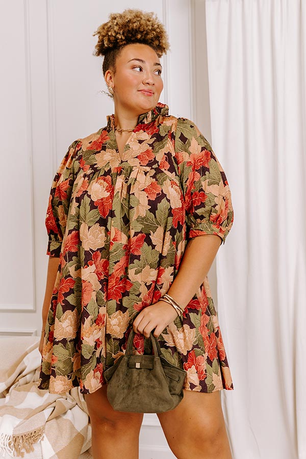 Pick Of The Patch Floral Mini Dress Curves Image 5