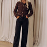 Posh Moment Knit Cardigan in Chestnut Image - 1