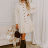 Charming Views Denim Mini Dress in French Vanilla Image 1