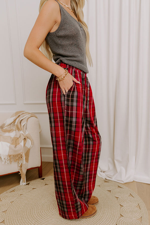 The Charlie High Waist Plaid Pants Image 4