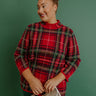 Full Of Cheer Plaid Knit Sweater in Red Curves Image 1