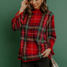 Full Of Cheer Plaid Knit Sweater in Red Image 1