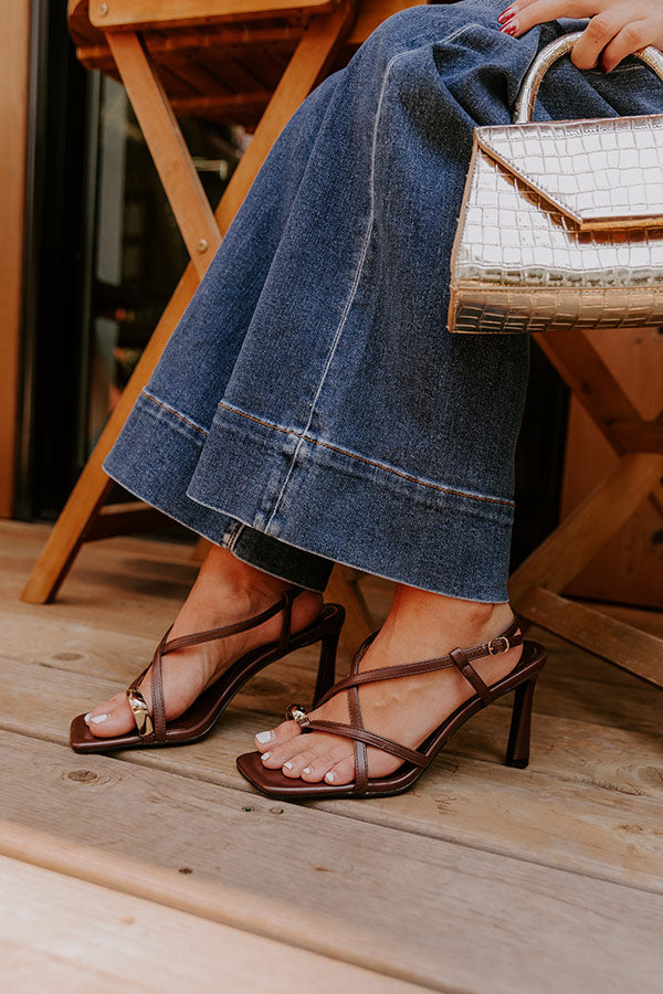 The Liliana Faux Leather Heel in Chestnut Image 1