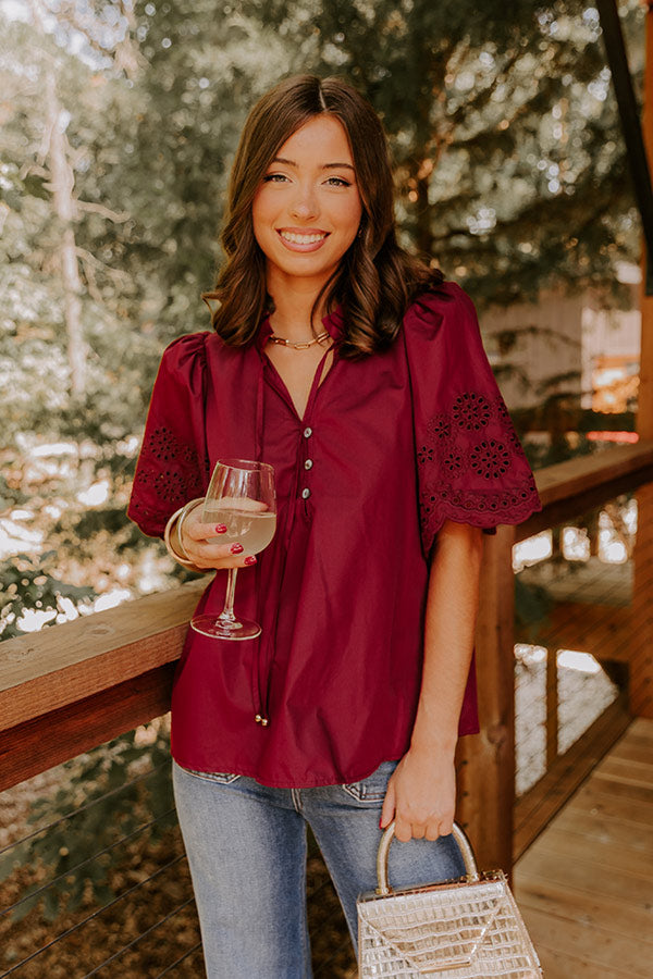 Uptown Allure Eyelet Top Image 1