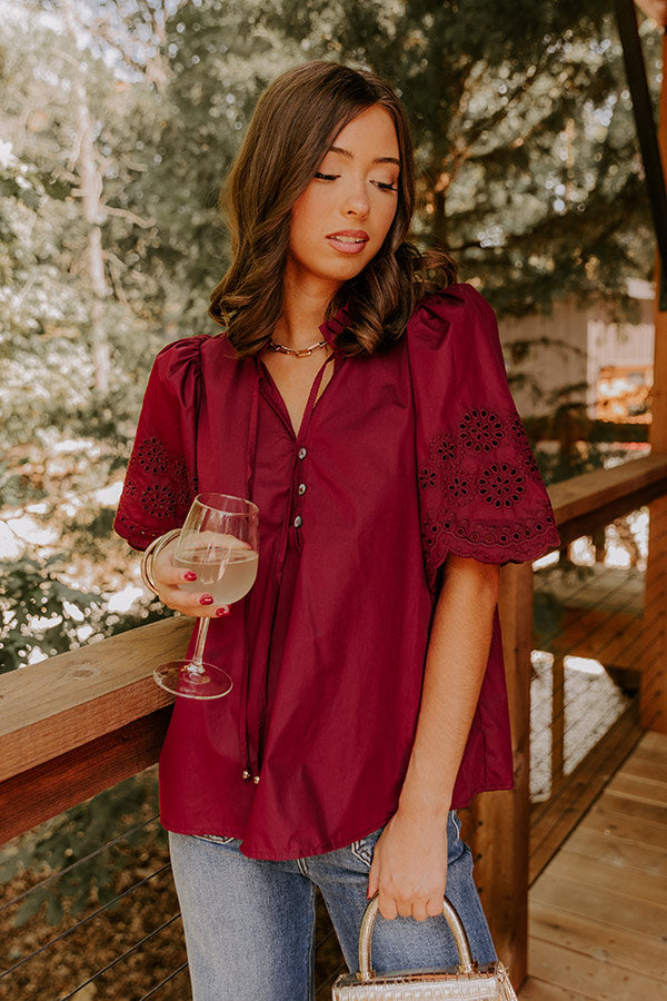 Uptown Allure Eyelet Top Image 4