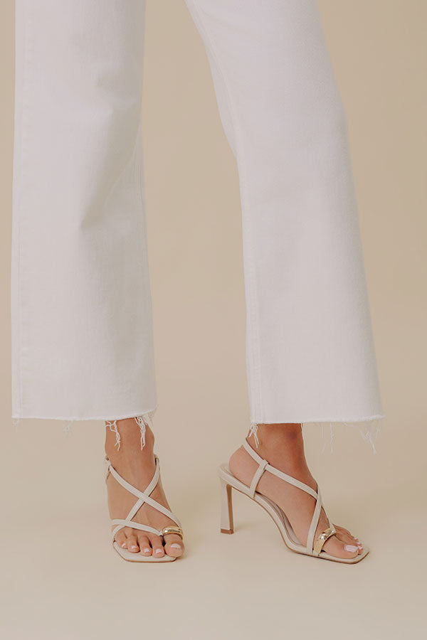 The Liliana Faux Leather Heel in Cream