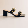 The Eloise Faux Leather Heel in Black Image - 1