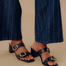 The Eloise Faux Leather Heel in Black Image - 1