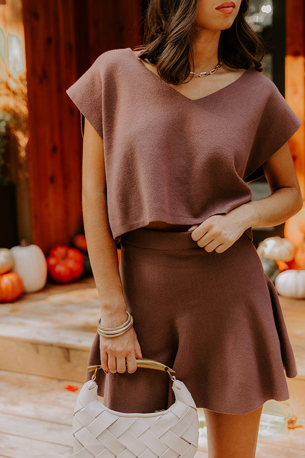 Chic A La Mode Knit Top in Mocha Image 4