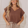 Chic A La Mode Knit Top in Mocha Image - 1
