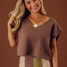 Chic A La Mode Knit Top in Mocha Image - 1