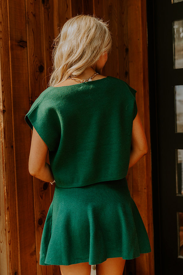 Chic A La Mode Knit Top in Hunter Green Image 4