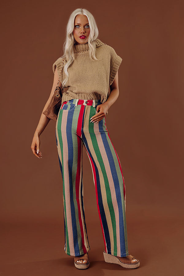 Coffee Shop Charm Knit Sweater Top in Khaki Image - 2