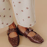 Avril Faux Leather Embellished Flats Image - 1