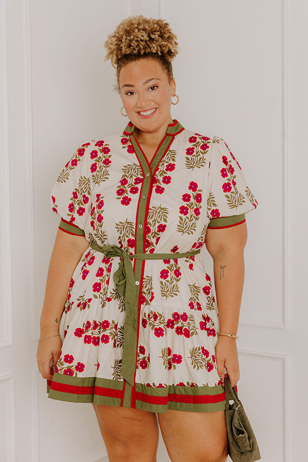 Polished Uptown Floral Mini Dress Curves Image 3