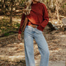 Modern Comfort Knit Sweater in Rust Image - 1