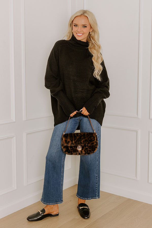 Cozy Reverie Knit Sweater in Black Image 3