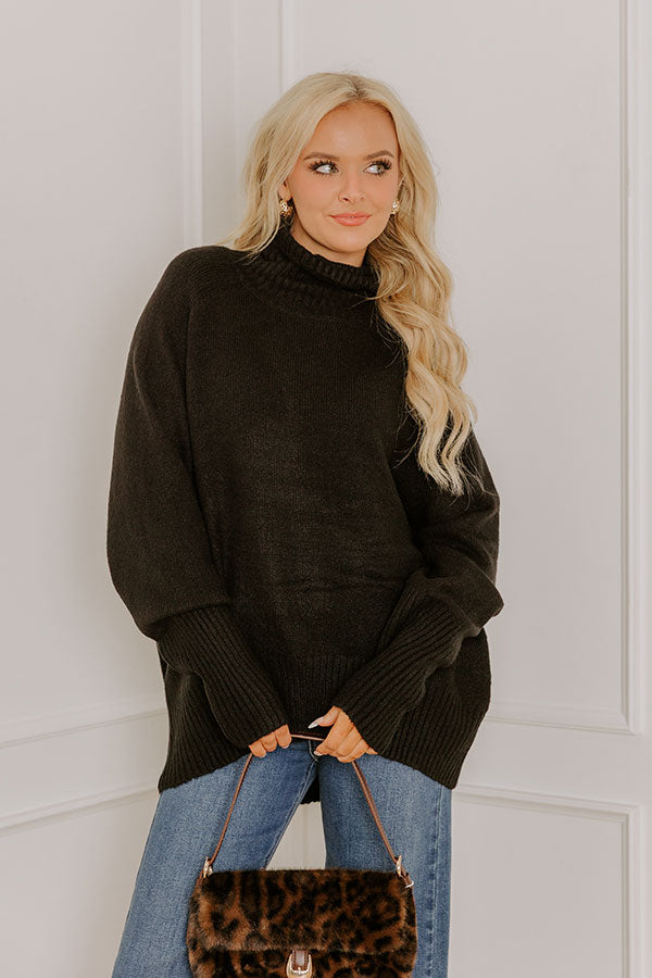 Cozy Reverie Knit Sweater in Black Image 1