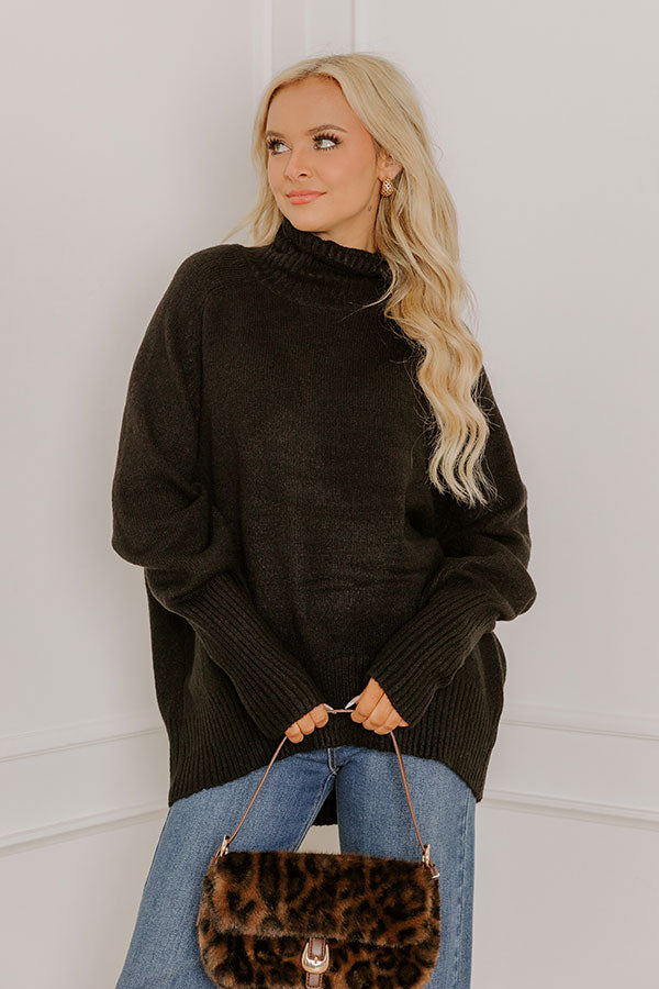 Cozy Reverie Knit Sweater in Black Image 2