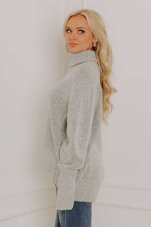 Cozy Reverie Knit Sweater in Grey Image 5