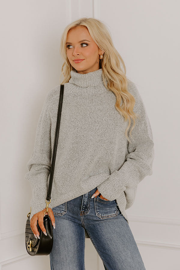 Cozy Reverie Knit Sweater in Grey Image 3