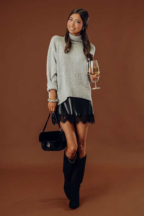 Cozy Reverie Knit Sweater in Grey Image - 2