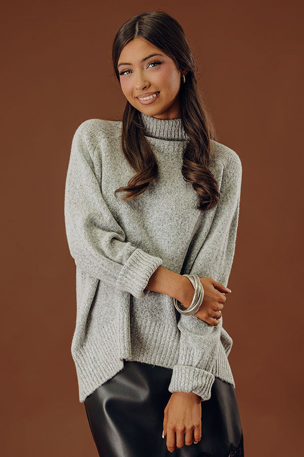 Cozy Reverie Knit Sweater in Grey Image - 1