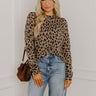 City Nights Knit Leopard Top Image 1