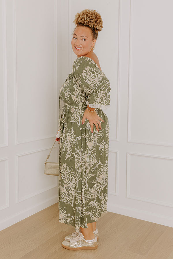 madewell lucie elbow sleeve smocked midi dress in sunflower field Sunflower Fields Smocked Midi Dress in Olive Curves 2XL / Olive madewell lucie elbow sleeve smocked midi dress in sunflower field Sunflower Fields Smocked Midi Dress in Olive Curves 2XL / Olive