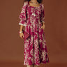 Sunflower Fields Smocked Midi Dress in Sangria Image - 1