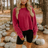 Morning Dew Vintage Wash Sweatshirt in Red Image 1