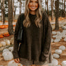 Cozy Embrace Oversized Knit Sweater in Chestnut Image 1