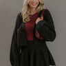 Snuggle Season Knit Cardigan in Black Image - 1