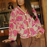 Petals And Pinot Floral Knit Cardigan in Pink Image - 1