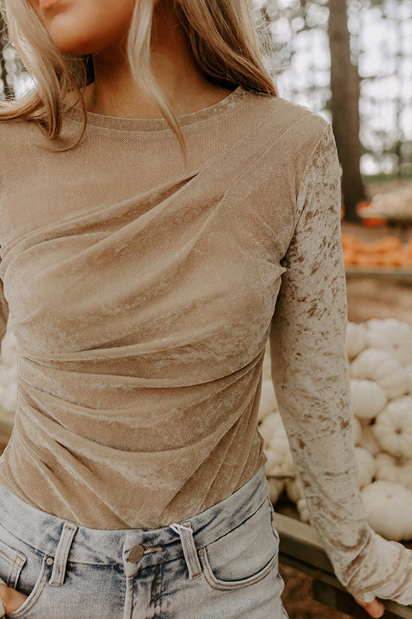 Sipping Pinot Crushed Velvet Bodysuit Image 2