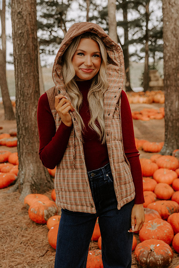 Bonfire Cozy Plaid Puffer Vest Image 2